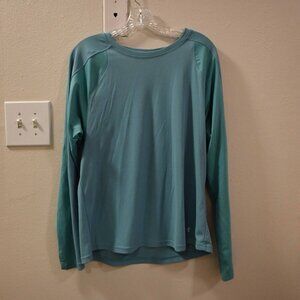 Under Armour Women's Iso-Chill Shore Break Long Sleeve Casual Shirt (Aqua, XL)